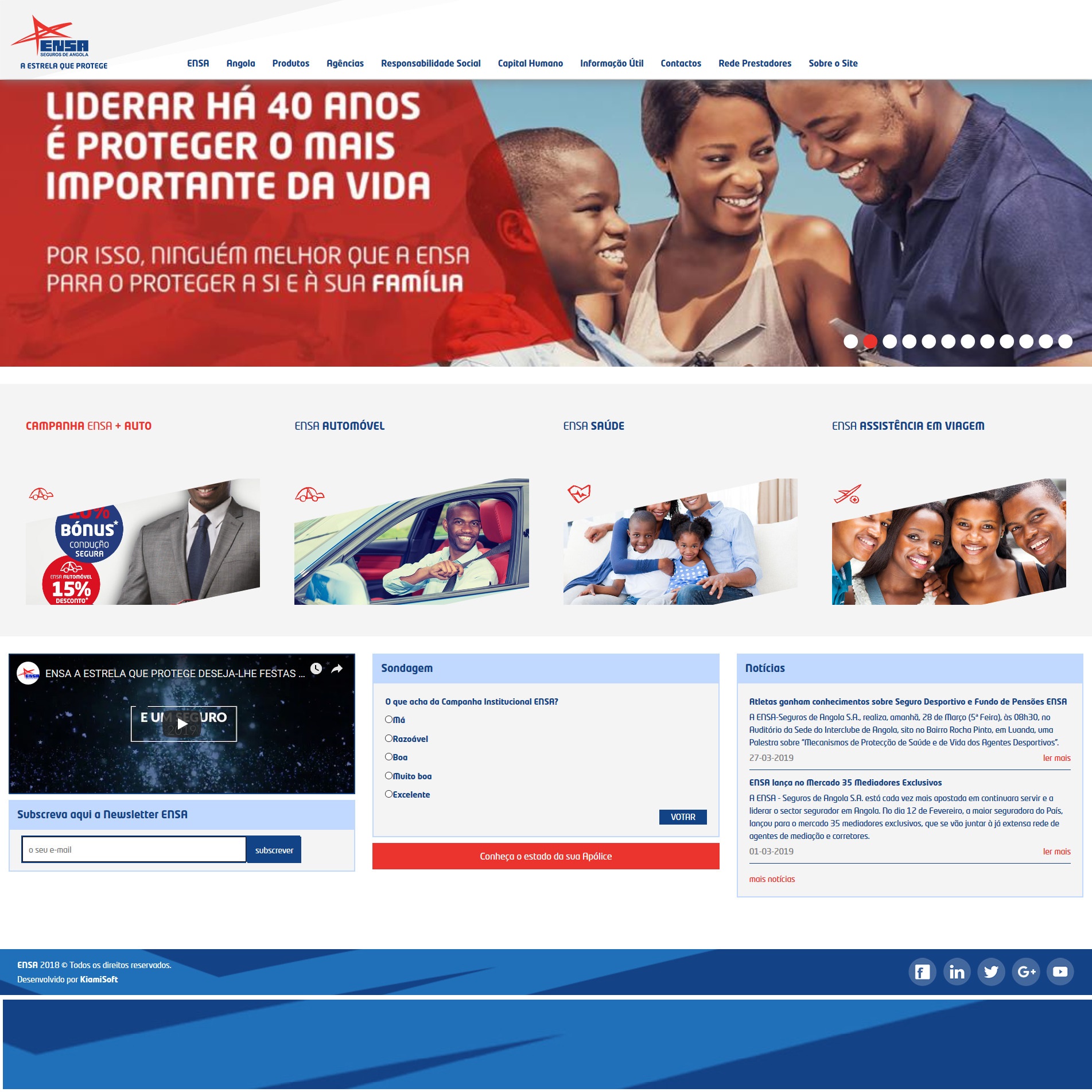 ENSA - Reestruturação do Website